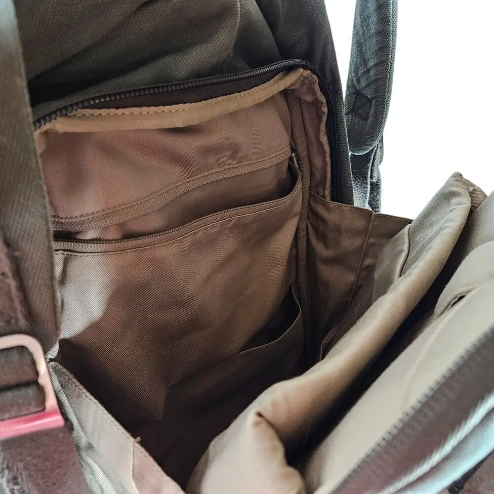 Cote & Ciel ISAR Ecoyarn Rucksack Icelandic Ash Army Green Duffle Backpack Bag